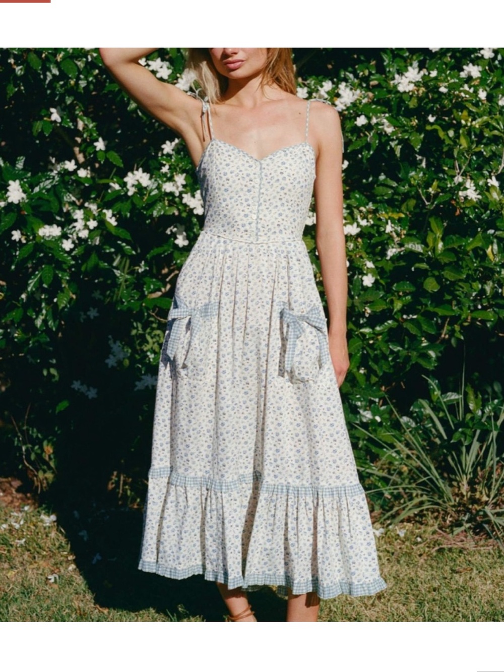 Christy Dawn 🦋 Lia dress in blue tulips Large